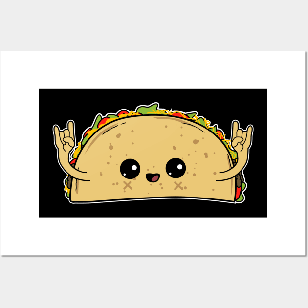 Kids Cute Taco Rocks-Cinco de Mayo Food-Foodie T Shirt Wall Art by CheesyB